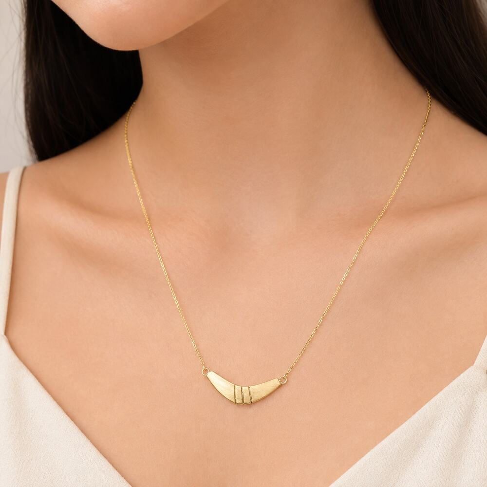 Vintage Nakagawa SN Abalone Mother of Pearl Shell Necklace Gold Tone 16in